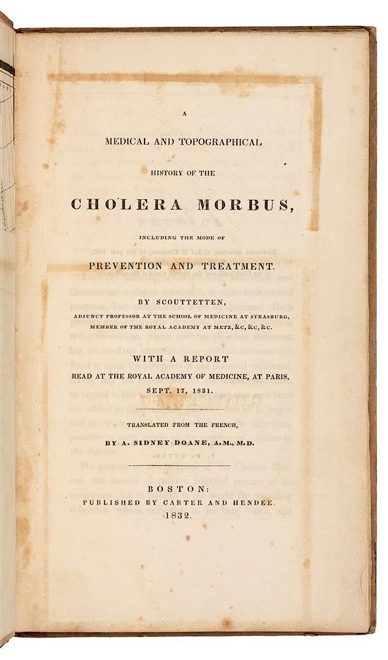 Appraisal: SCOUTTETTEN Raoul Henri Joseph - A Medical and Topographical History