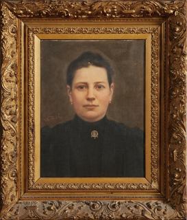 Appraisal: Theodore Reh - Portrait of a Woman in a Black