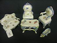 Appraisal: WONDERFUL CHINA DOLL FURNITURE MADE IN GERMANY Sofa inches long