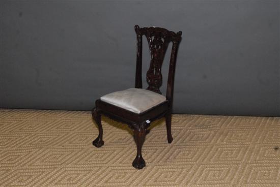 Appraisal: CHILDS CHAIR Georgian style carved childs chair