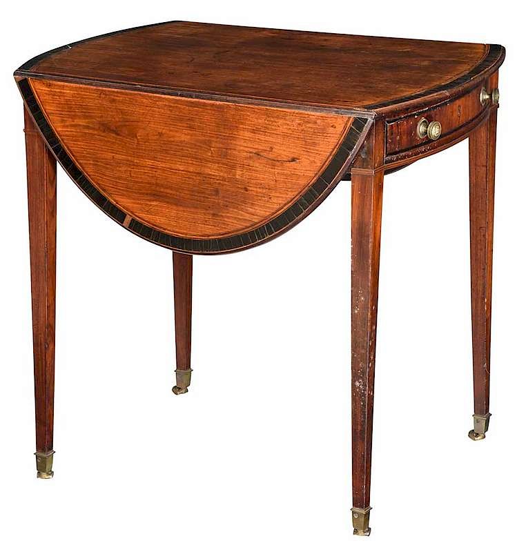 Appraisal: A George III Inlaid Mahogany Pembroke Table British late th