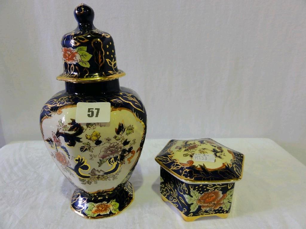 Appraisal: A Masons Royal Mandalay vase and cover together with a