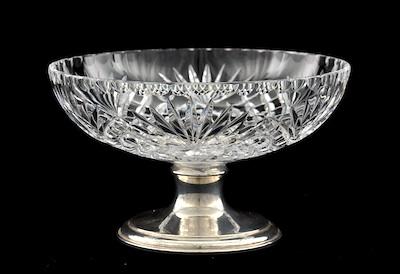 Appraisal: A Hawkes Cut Glass and Sterling Silver Compote The cut