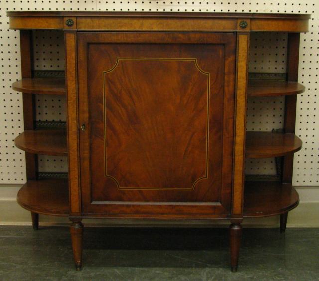 Appraisal: Charak Furniture Co Vintage Mahogany Etagere open shelf sides ''