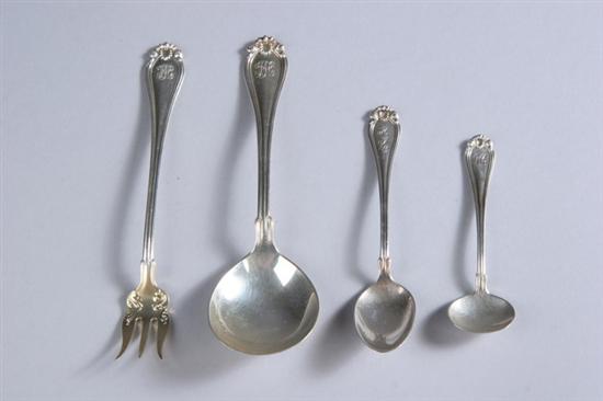 Appraisal: PIECES DOMINICK HAFF STERLING SILVER FLATWARE Century pattern Including seafood