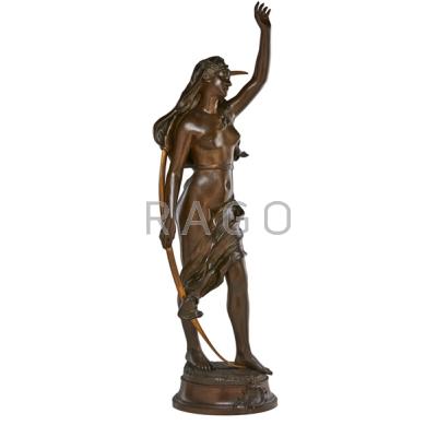 Appraisal: HENRI LOUIS LAVASSEUR French - Bronze sculpture Etoile du Berger