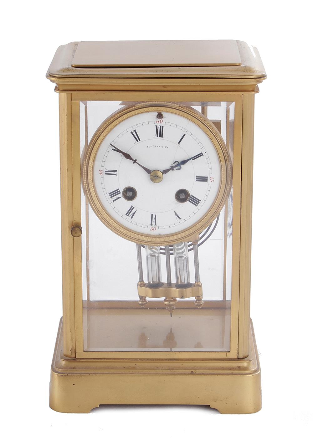 Appraisal: Tiffany Co mercury pendulum mantel clock early th century H