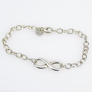 Appraisal: Tiffany Co Sterling Silver Infinity Bracelet Signed Tiffany Co Good