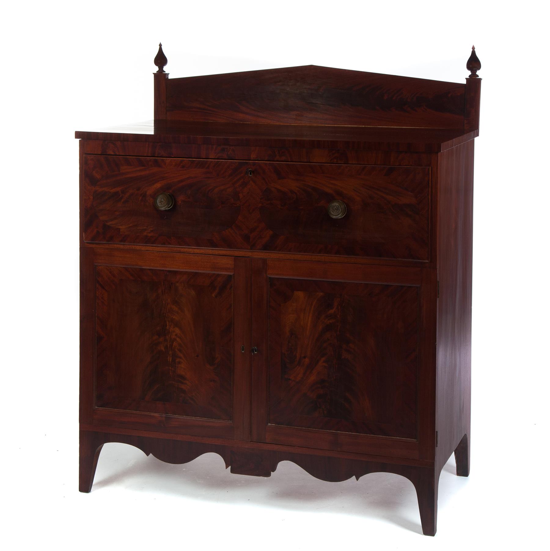 Appraisal: NEW YORK HEPPLEWHITE BUTLER'S DESK Late th century mahogany Original