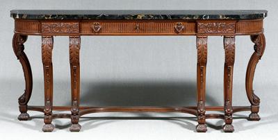 Appraisal: Renaissance Revival sideboard finely carved mahogany with figural frieze long