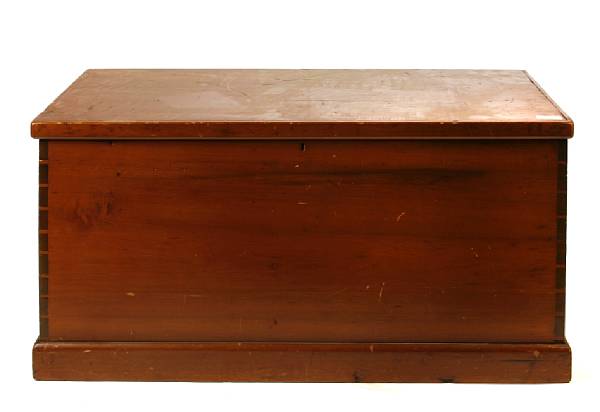 Appraisal: An American blanket chest height in width in depth in