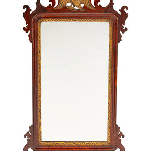 Appraisal: A George III Style Parcel Gilt Mahogany Mirror th Century