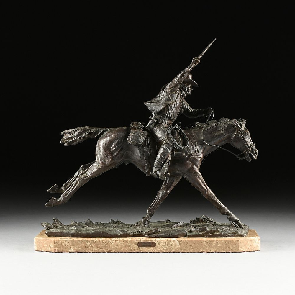 Appraisal: HARRY B JACKSON American - A BRONZE SCULPTURE The Marshall