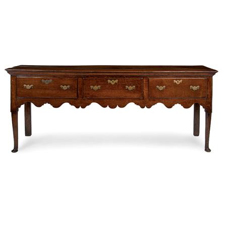 Appraisal: Provincial George I Oak Sideboard Estimate -