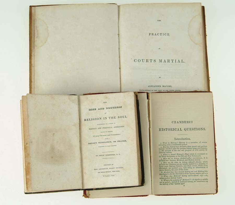 Appraisal: LOT OF THREE BOOKS FROM THE ESTATE OF GEN J