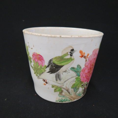 Appraisal: Chinese Porcelain Planter bird floral