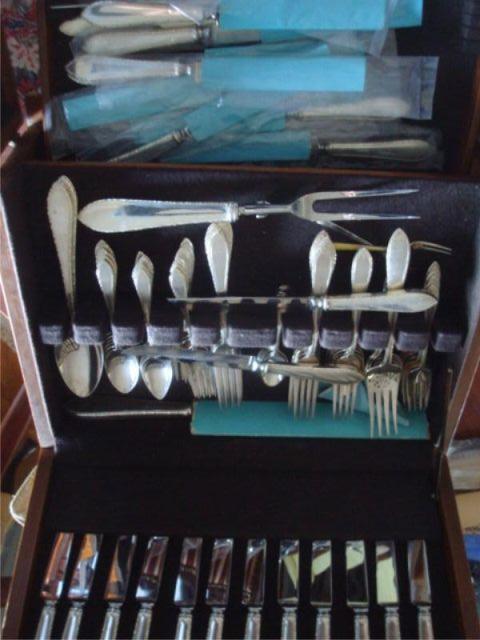 Appraisal: Tiffany Sterling Flatware in Box pieces No monogram forks spoons