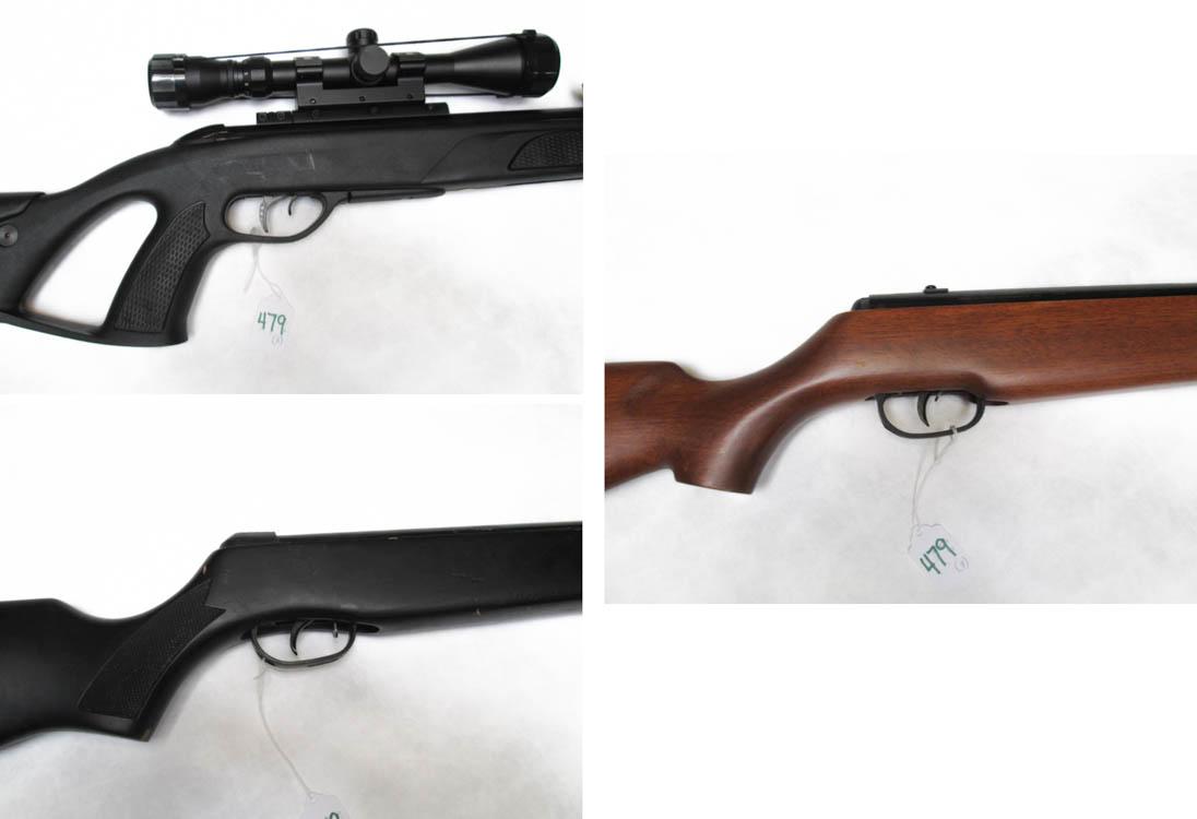 Appraisal: THREE ADULT AIR RIFLES Gamo Whisper Fusion Elite with black