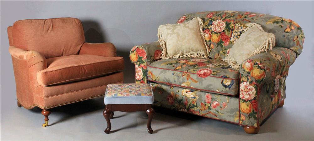 Appraisal: C R LAINE OVERSIZED CLUB CHAIR TOGETHER WITH THE CHARLES