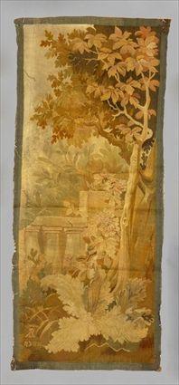 Appraisal: AUBUSSON TAPESTRY PANEL Initialed B inscribed NY worked with a