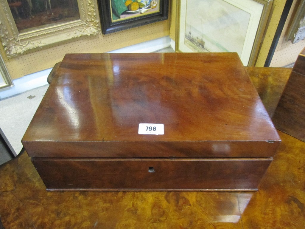 Appraisal: Mahogany sewing box