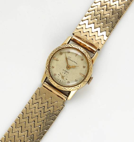 Appraisal: A Lucerne lady's fourteen karat gold wristwatch weighing approximately gr