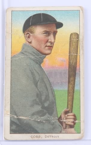 Appraisal: T- baseball card of Cobb Detroit several creases Card has