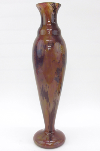 Appraisal: FRENCH SCHNEIDER ART GLASS VASE - H The tall tapered