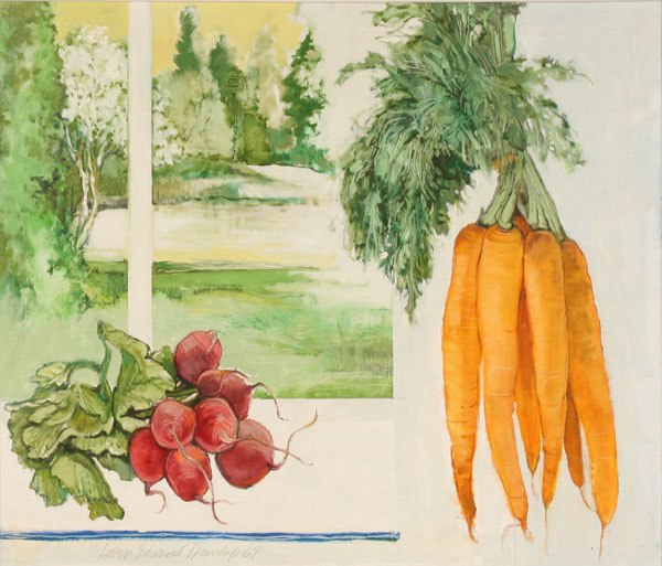 Appraisal: Loren Edward Dunlap American b still life with carrots and