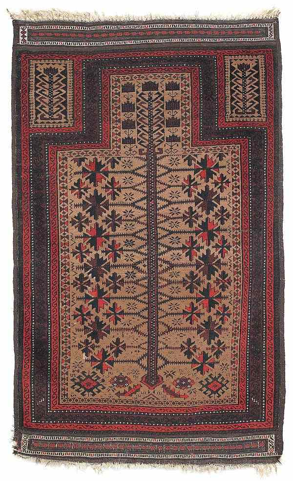 Appraisal: Baluch prayer rug th c ' x '