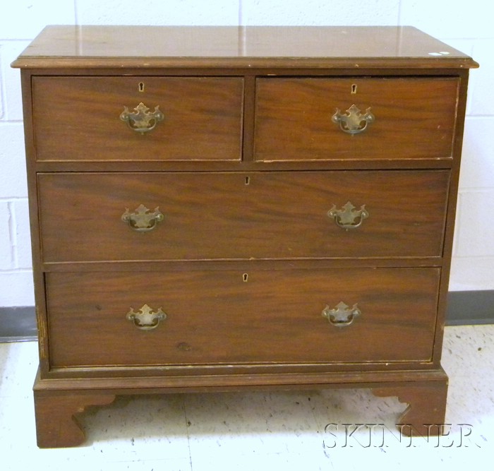 Appraisal: Georgian Mahogany Five-drawer Chest ht wd in