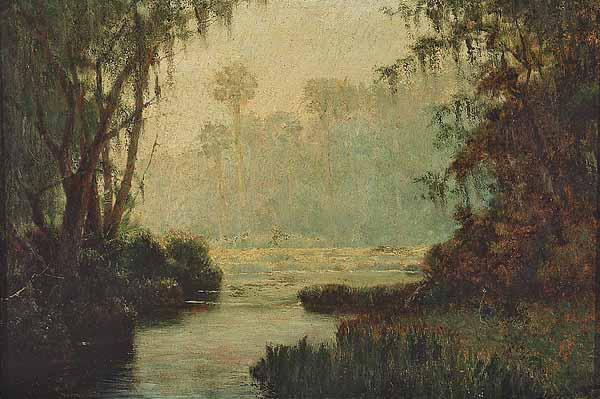 Appraisal: Southern School late th early th c Swamp Scene oil