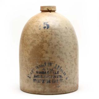 Appraisal: Five Gallon Druggist Jug circa s stoneware stamped in cobalt