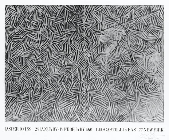 Appraisal: JASPER JOHNS after Leo Castelli Gallery Poster Offset lithograph x