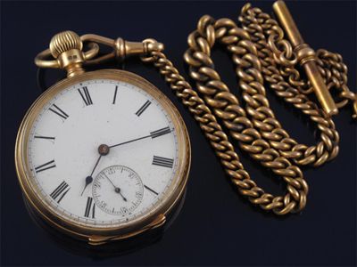 Appraisal: An ct gold open faced pocket watch Subsidiary seconds dial