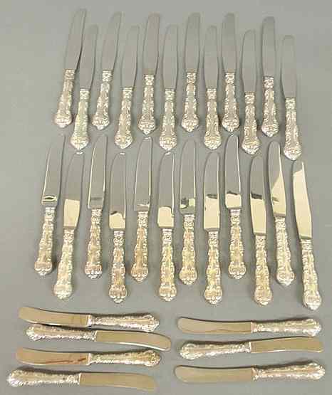 Appraisal: Group of Birks sterling silver knives with stainless steel blades-