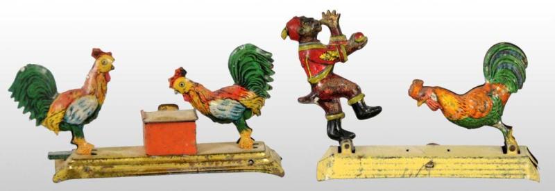 Appraisal: Lot of Tin Litho Animal Penny Toys Description German Both