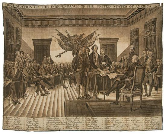 Appraisal: TRUMBULL John Declaration of Independance July Philadelphia after c Printed