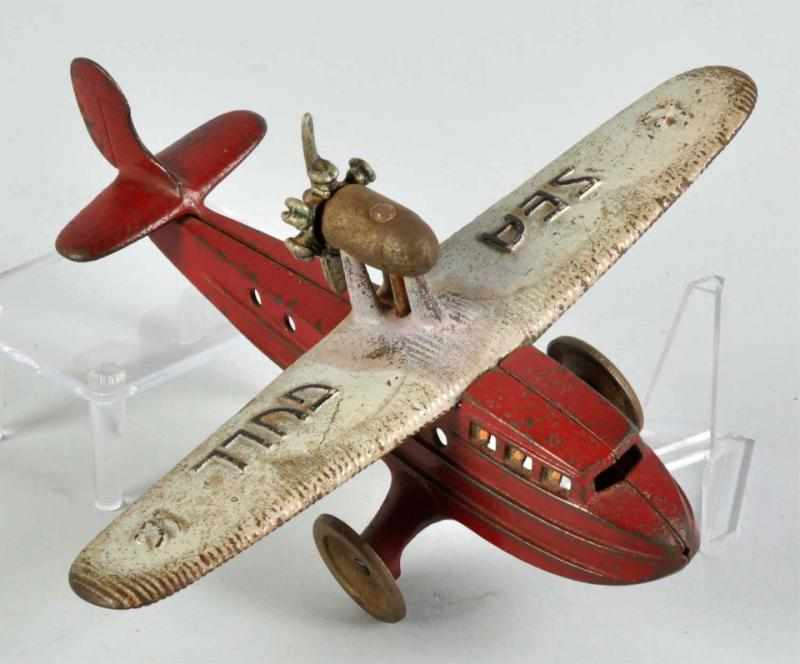 Appraisal: Cast Iron Hubley Sea Gull Airplane Toy Description American Embossed