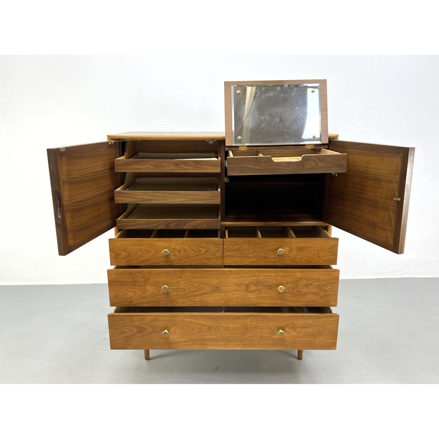 Appraisal: KIPP STEWART for DREXEL Gentleman's Tall Chest with Interior flip