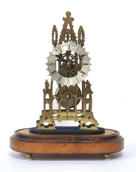 Appraisal: A VICTORIAN STYLE SKELETON CLOCK by Robert Donaldson of London