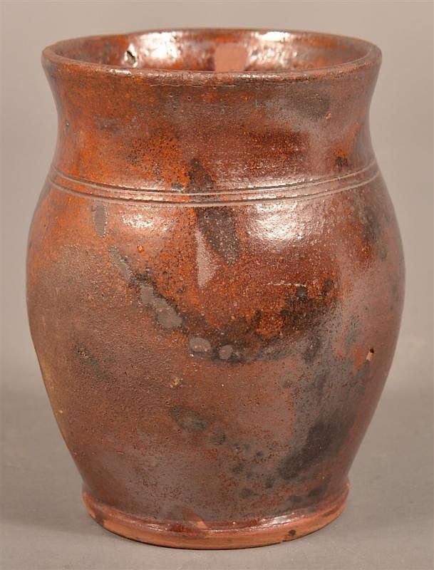 Appraisal: Pennsylvania th Century Redware Storage Jar Pennsylvania th Century Mottle