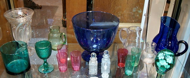 Appraisal: A large Bristol blue glass punch bowland other assorted Victorian