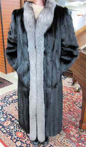 Appraisal: LADY'S RANCH MINK FULL LENGTH COAT having dark mink fur