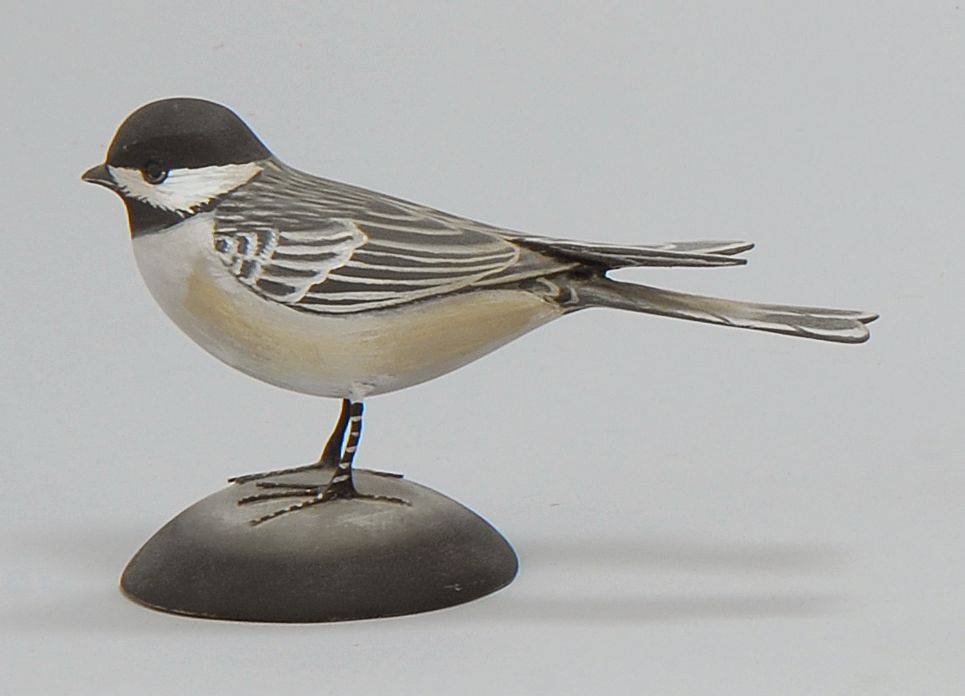 Appraisal: LIFE-SIZE CHICKADEE By James Lapham of Dennisport Massachusetts Mounted on