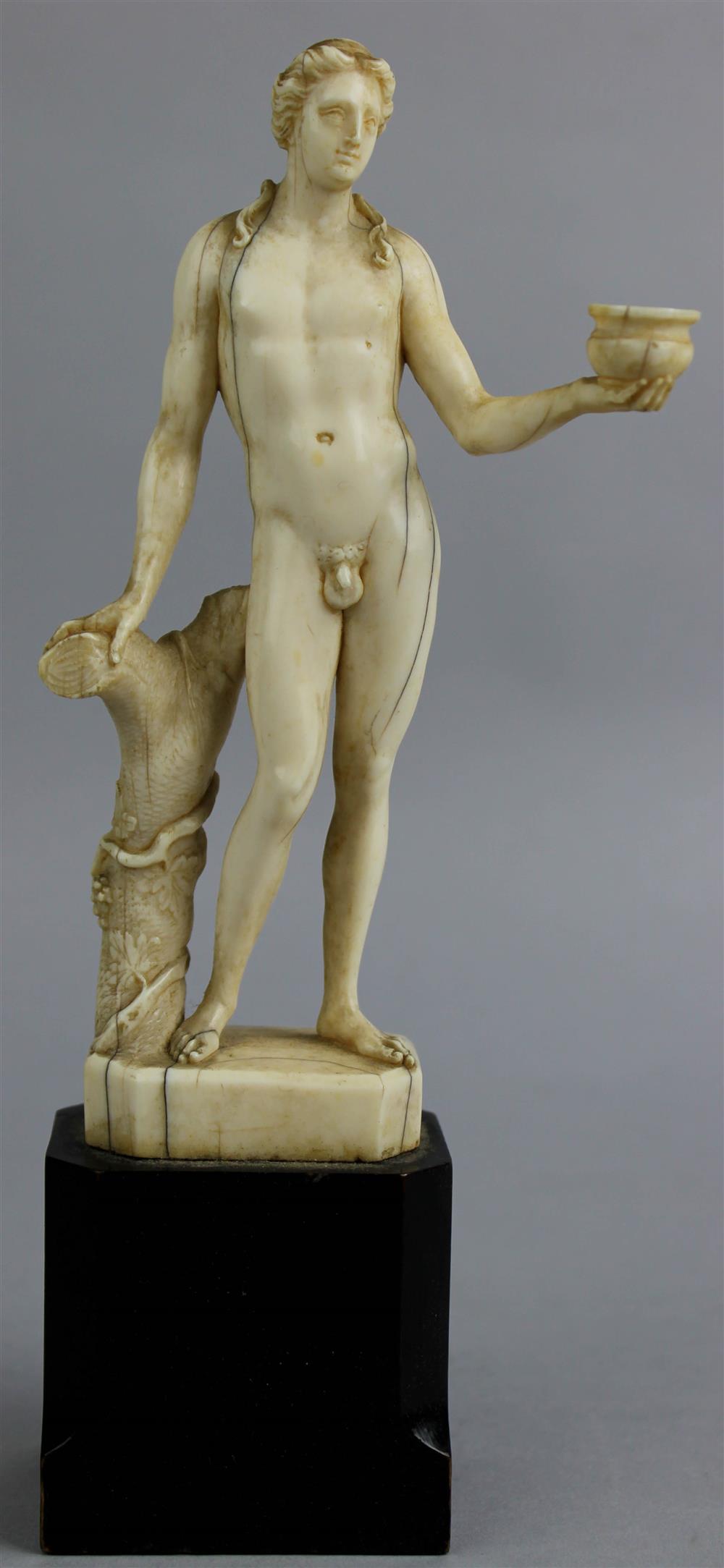 Appraisal: IVORY FIGURE OF BACCHUS PROBABLY FLEMISH late th early th