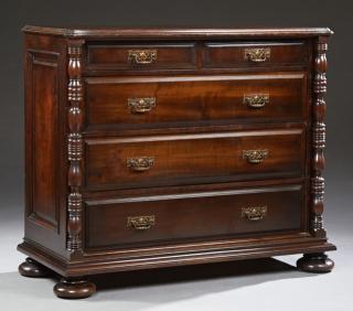 Appraisal: Louis XVI Style Carved Mahogany Commode th c the stepped