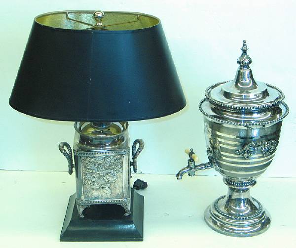 Appraisal: An assembled grouping th century Comprising an Aesthetic silver tea