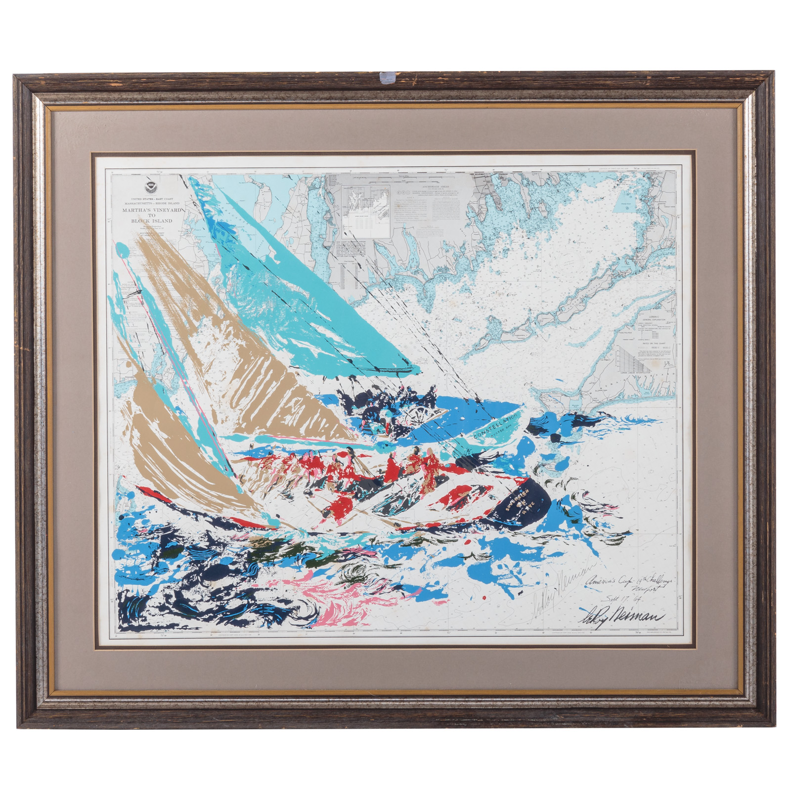 Appraisal: LEROY NEIMAN AMERICA'S CUP LITHOGRAPH American - Pencil signed LeRoy