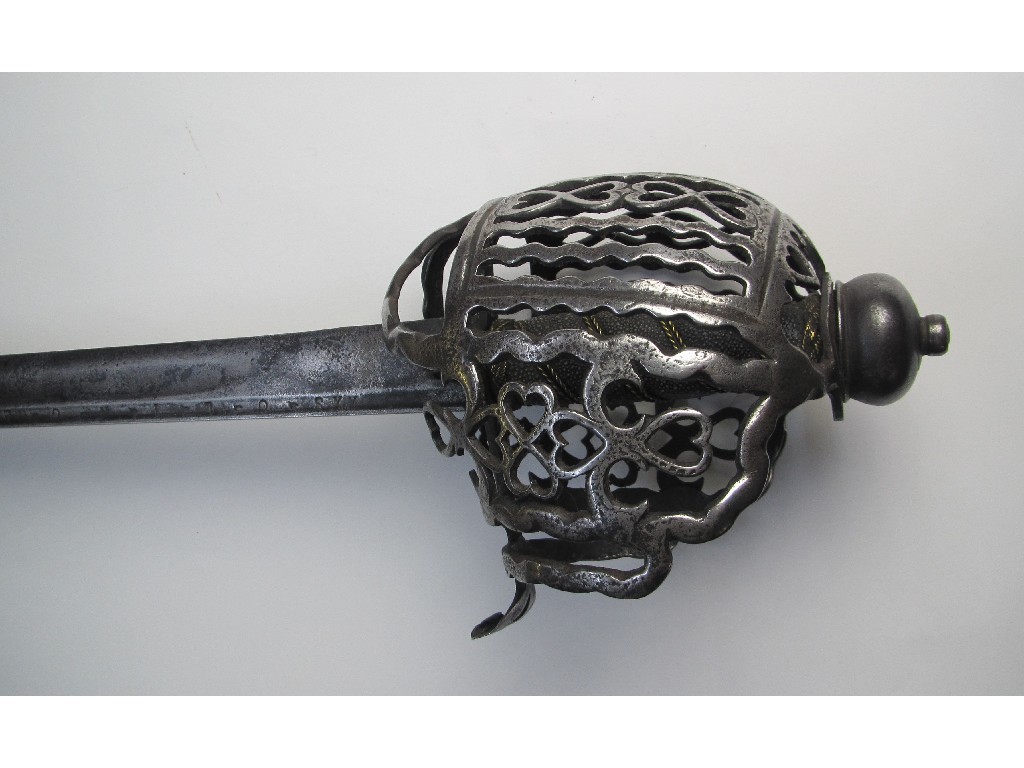 Appraisal: A Scottish back sword Stirling th Century the pierced guard